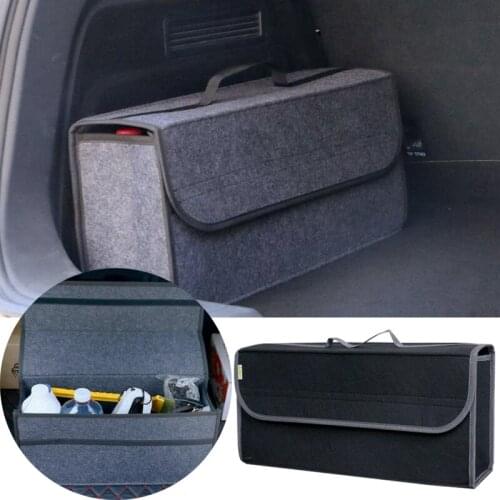 Car Trunk Storage Box Foldable Storage Bag Portable Fireproof Tool Bag Large Capacity Car Storage Bag Car Felt New