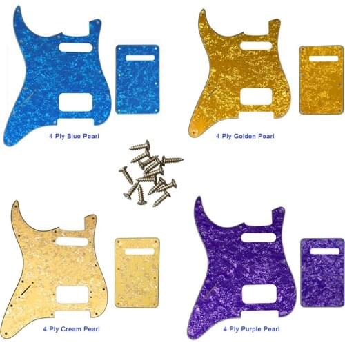 Guitar Parts-For US Left Handed 72' 11 Screw Hole Standard St Deluxe Humbucker Hs Guitar Pickguard & Back Plate Scratch Plate