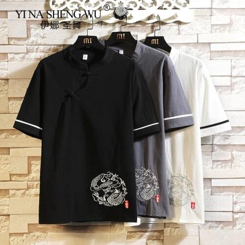 Kimono Japanese Yukata Coat T-shirts Japan Short-Sleeved Haori Tops Asian Chinese Embroidery Cardigan Traditional Shirt Costumes