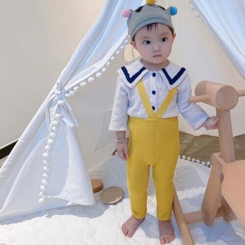 Hot 0-2Years Baby Boy Girl Stocking Elastic Waist Solid Color Ankle Length Overalls Suspender Legging Pantyhose INS PP Pant