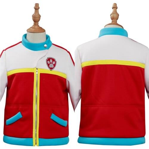 Captain Ryder Cosplay Costume Kids Children Jacket Coat Top Halloween Carnival Suit