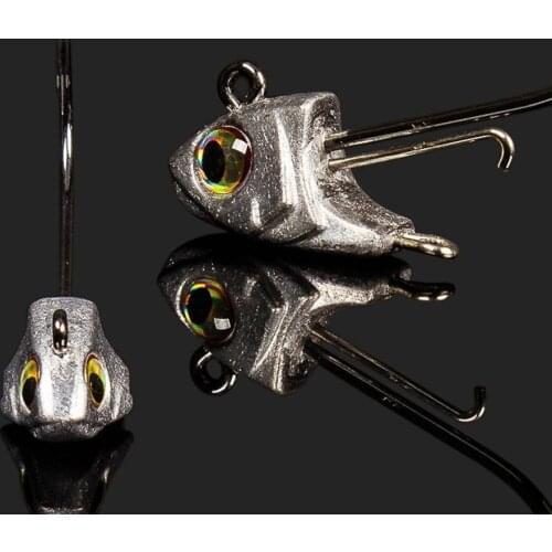 NEW 5/7/10g Jig Head Hook Jigowe 50/60mm Soft Lure Leurre Souple Shad Wobbler For Sea Bass Pike Trout Fishing