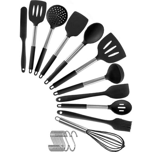 Cookware, 13 Piece Heat Resistant Scratch Resistant Silicone Cookware Set