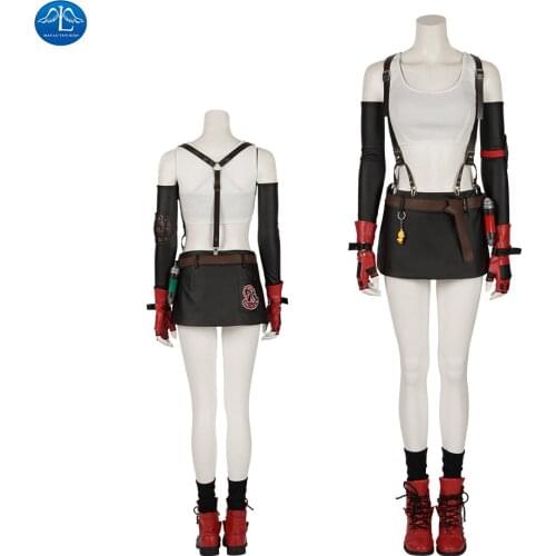 ManLuYunXiao Game Cosplay Final Fantasy VII Remake Tifa Lockha Cosplay Costume Women Skirt Halloween Outfit Custom Made