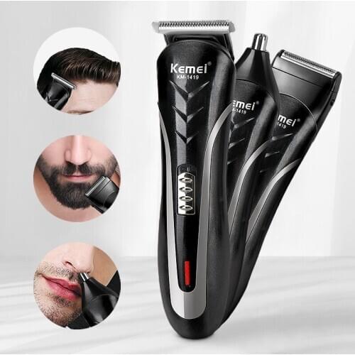 Kemei Electric Hair Clipper Men Professional Rechargeable Hair Trimmer Razor Haircut Tool Hair Cutting Machine Barber Clippers