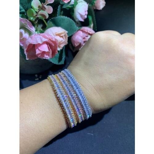 Janekelly Trendy Luxury Brand Fashion Bracelet Multicolor Stones Tribal Bangle with Oval Plate Geometric Shapes Women Mana Jewe