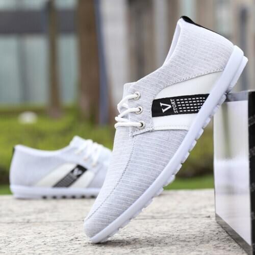2020 Men Casual Shoes Breathable Driving Shoes Lace up Loafers Italian Male Canvas Shoes New Fashion Flats Zapatos De Hombre