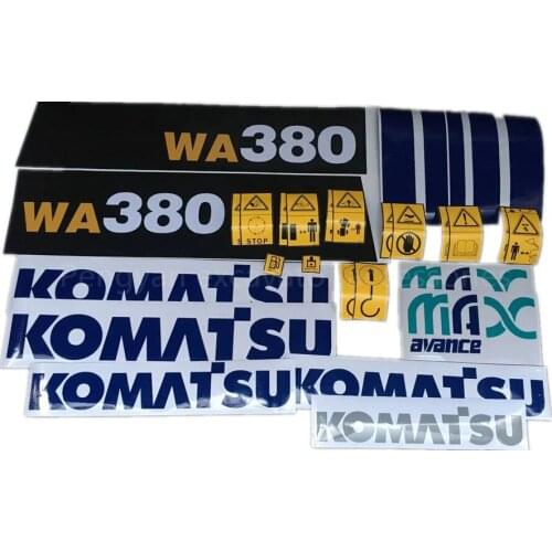 Loader Parts Stickers for Komatsu WA380/320/360/470-3/500/SD6 Full Vehicle Stickers Car Labels Body Decals Warning Posts