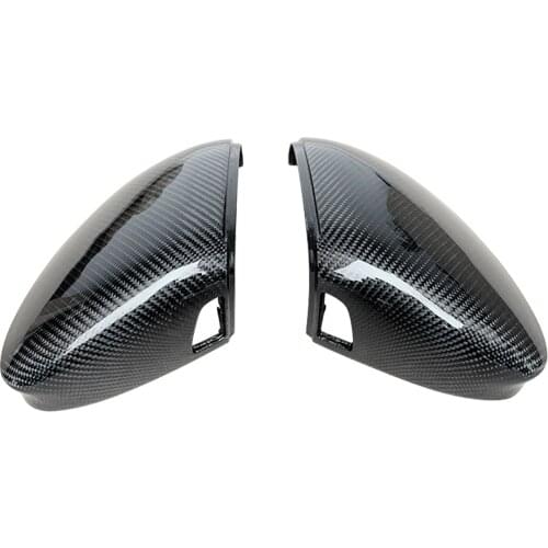 Carbon fiber pattern Rearview Case For VW Golf 8 MK8 VIII 2020 2021 Mirror Cover Cap With Lane Assist Car Exterior Casing