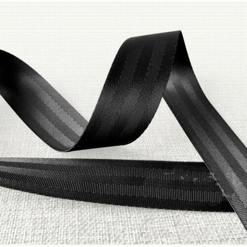 20mm 38mm 50mm 3M/lot Brown Black Seat belt thickening webbing polyester Jacquard Ribbon ruban couture grosgrain ribbon wired