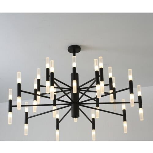 Postmodern Fashion Design Gold/Black Led Ceiling Art Deco Suspended Chandelier Light Lamp for Kitchen Living Room Loft Bedroom