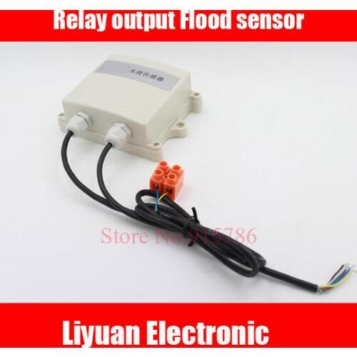 Relay output Water immersion transmitter / DC9-24V water leak detection sensor / NO contact water immersion sensor IP65