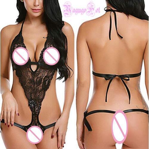 Sexy Erotic Seductive Lace Deep V Neck Corset Lingerie Bondage Teddy Bodysuit Underwear Sleepwear Costumes Lingerie Plus Size