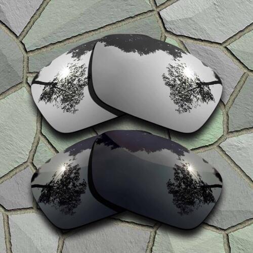 Grey Black&Chrome Sunglasses Polarized Replacement Lenses for Oakley Fuel Cell