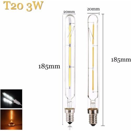 E14 T20 Glass Bulb 3W 4W 6W Vintage Retro Filament Edison LED Bulb 220V Antique LED Filament Bulb Lamp Ampoule Home Decoration