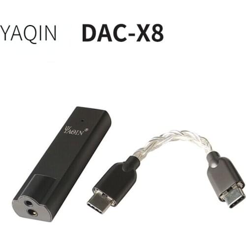 YAQIN DAC-X8 AK4493EQ Portable DAC Amplifier 768kHz/32Bit DSD512 with 3.5mm/2.5mm Output Port