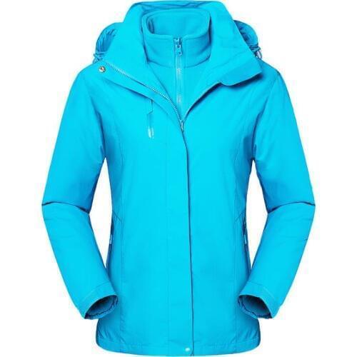Women Winter Skiing Hiking 3 in 1Jackets Waterproof Breathable Coat Trekking Sport Winter Thermal Fleece Camping Windbreaker