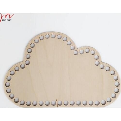 10 pieces Wooden Base Cloud Shape Wooden Bottom for Basket Making DIY crochet basket 25CM