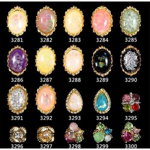 10pcs Nail rhinestone Ellipse Water droplet shape Alloy nail accessories Imbue Diamond nail jewelry crystal nail art