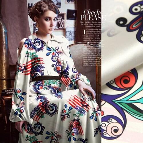 118cm printed satin silk fabric meter 19 mm soft silk silk stretch satin fabric spandex silk fabric for dress wholesale cloth