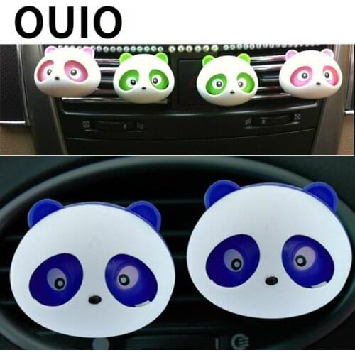 2Pcs Car Air Freshener Car Outlet Perfume Cute Panda Eyes Auto For Mazda 6 CX-5 BMW E46 E39 Mini Cooper Audi A4 B6 B8 A3 A5 Ford
