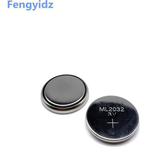 2pcs/lot 3V Coin Cell Button battery 2032 ML2032 Rechargeable CMOS BIOS RTC Back Up Reserve Battery/Fast shipping