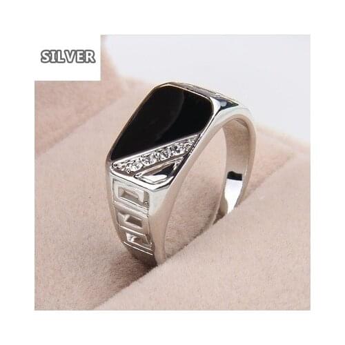 2018 Rings Men Fashion Jewelry 1PC Men Rhinestone Stone Rings Hollow Out Decor Punk Style Round Ring Hot Sell Men Jewelry