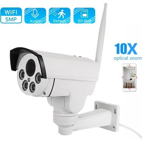 OwlCat HD 2MP 5MP Outdoor PTZ IP Camera Wifi Audio 5X 10X Zoom SD Card Slot CCTV Wifi Street Camera Wireless IR Night Onvif