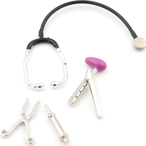 5Pcs/Set Mini Kids Doctor Nurse Medical Plastic Role Plays Set Baby Kit Decor Puzzle Science Educational Toys