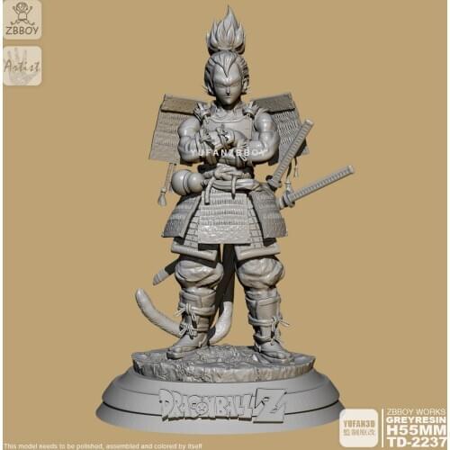 55mm Resin Figure Kits Samurai Vegeta Self-assembled TD-2237