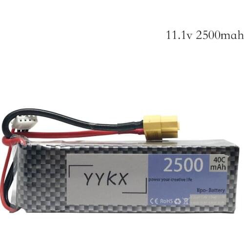 High power 11.1v 2500mah 40c 3s battery For RC X16 X21 X22 Airplane Part lipo battery RC Car toys 3s Rechargeable Lipo Battery