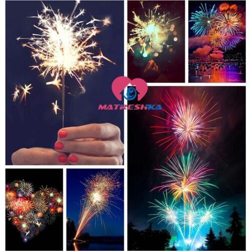 Diamond painting landscape Fireworks pictures of rhinestones diamond painting full square diamond embroidery sale christmas deco