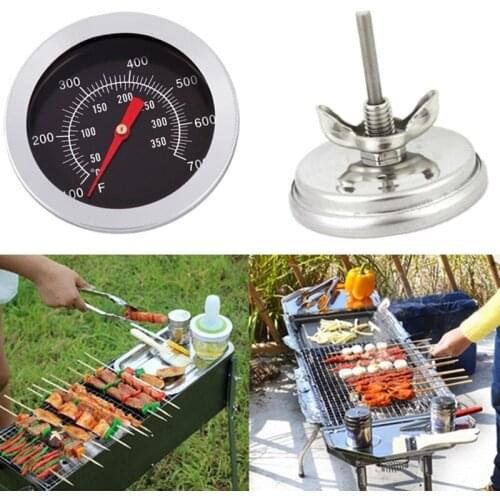 Stainless Steel BBQ Smoker Barbecue Grill Temperature Dial Household Kitchen Tools Outdoor Barbecue Accessories