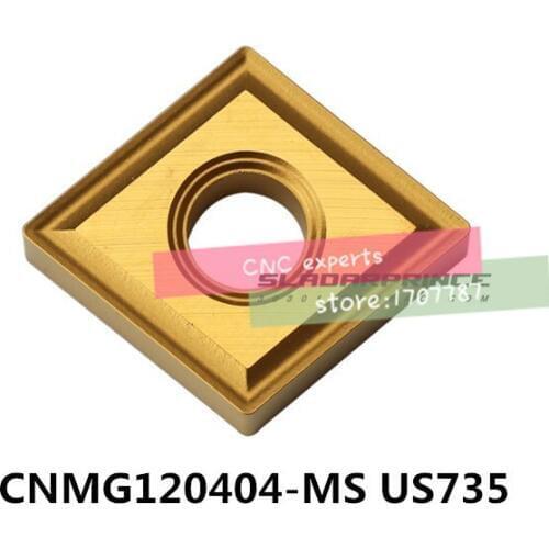 Free shopping 10PCS blade is inserted into the CNMG120404-MS US735/CNMG120408-MS US735 lathe special stainless steel