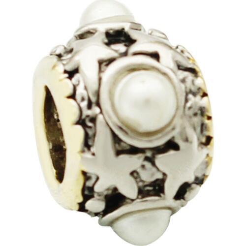 Slide charm Free shipping genuine silver color beads fit Pandora bracelets creak charm bracelets and jewelry accessories