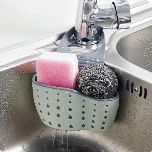 Double Layer Useful Suction Cup Sink Shelf Soap Sponge Drain Rack Kitchen Sucker Storage Tool