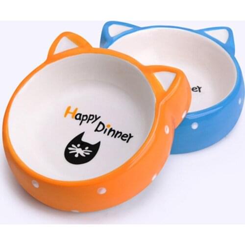 Creative Cat Bowls Cute Cat-Shaped Anti-Slip Portable Food Feeding Tool Pets Feeder Drinking Water Outdoor Travel Single Bowl