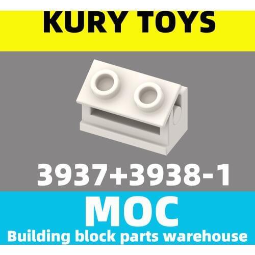 Kury Toys DIY MOC For 3937+3938 Building block parts For Hinge Brick 1 x 2 Base with 1 x 2 Top For Locking-Hinge