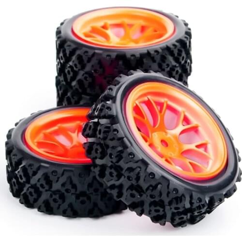 1/10 RC Off Road Car Model Toys Accessory 4pcs Tyres Wheel Rim DHO+ PP0487 Kids Gifts Collections