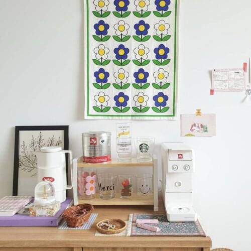 Cartoon Flower Lovely Wall Hanging Cloth Background Shielding Decoration Cloth Tulip Tablecloth Wall Decoration Cover Cloths