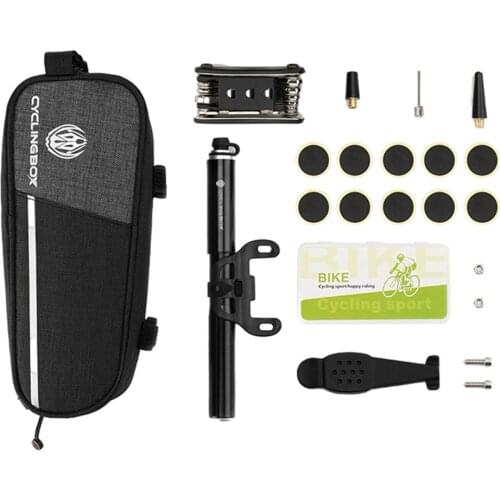 Bicycle Repair Tool Kit Laminated Waterproof Zipper Mountain Bike Puncture Repair Accessories