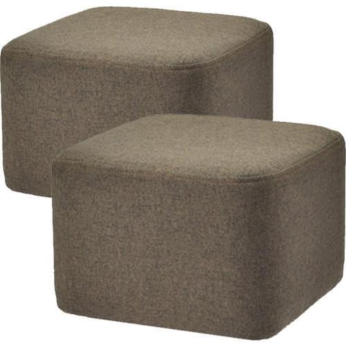 Set of 2 Pieces Square Wooden Bar Stool Cushion Cover Slipcover, Cotton Linen, Super Breathable Footstool Cover, for Home Decor