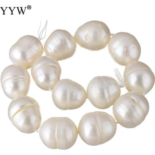 Natural Freshwater Pearl Loose Beads white 12-16mm Approx 0.8mm Sold Per Approx 16 Inch Strand