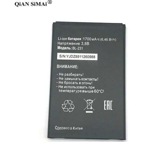 New High Quality BL-231 1700mAh battery For Tele2 midi phone + Tracking number