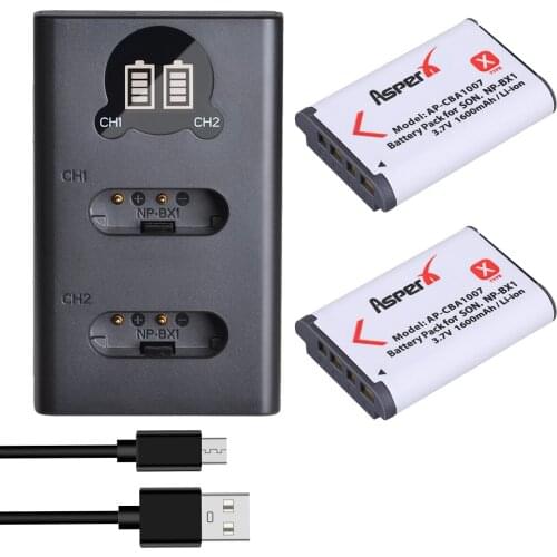 NP-BX1 NPBX1 Camera Battery&Charger for Sony FDR-X3000R RX100 RX100 M7 M6 AS300 HX400 HX60 WX350 AS300V HDR-AS300R FDR-X3000