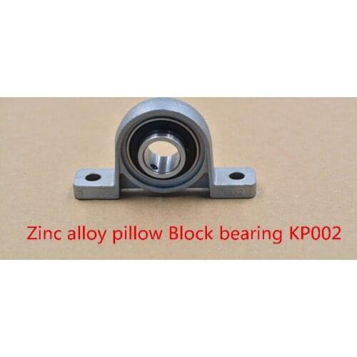 15mm KP002 kirksite bearing insert bearing shaft support spherical roller zinc alloy bearing pillow block housing 1pcs