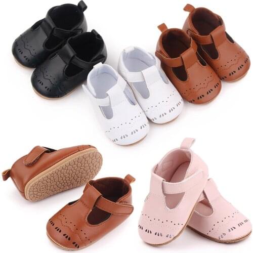 Toddler Baby Girls First Walkers Solid Hook Loop Non-slip Breathable Rubber Soft Bottom Walking Cute Shoes Infant First Sneaker