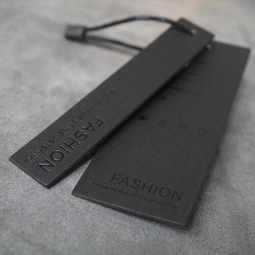 Custom black paper logo tag printing paper hang tag, swing labels tags custom UV copper gold foil tags for luggage bag jewelry