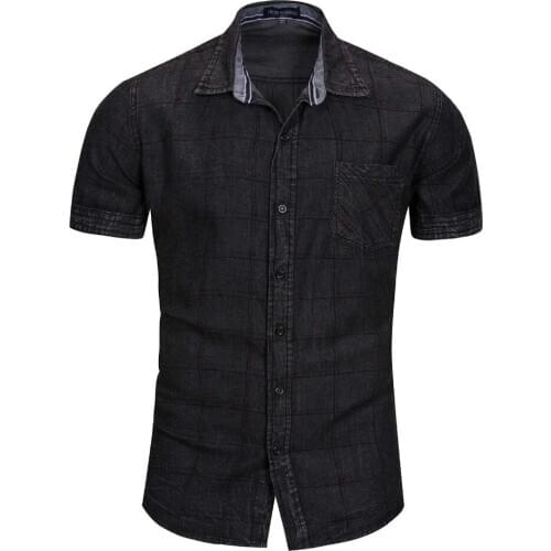 Short Sleeve Shirt Men Clothes 2018 Summer Mens Shirts Casual Slim Fit Camisa Masculina Cotton Chemise Homme