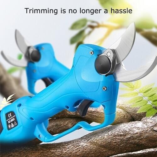 NEW Professional Cordless Pruner Electric Pruning Shears Tree Branch Pruner 0.8~1.1 Inch w/2 Rechargeable 16.8V Lithium Battery